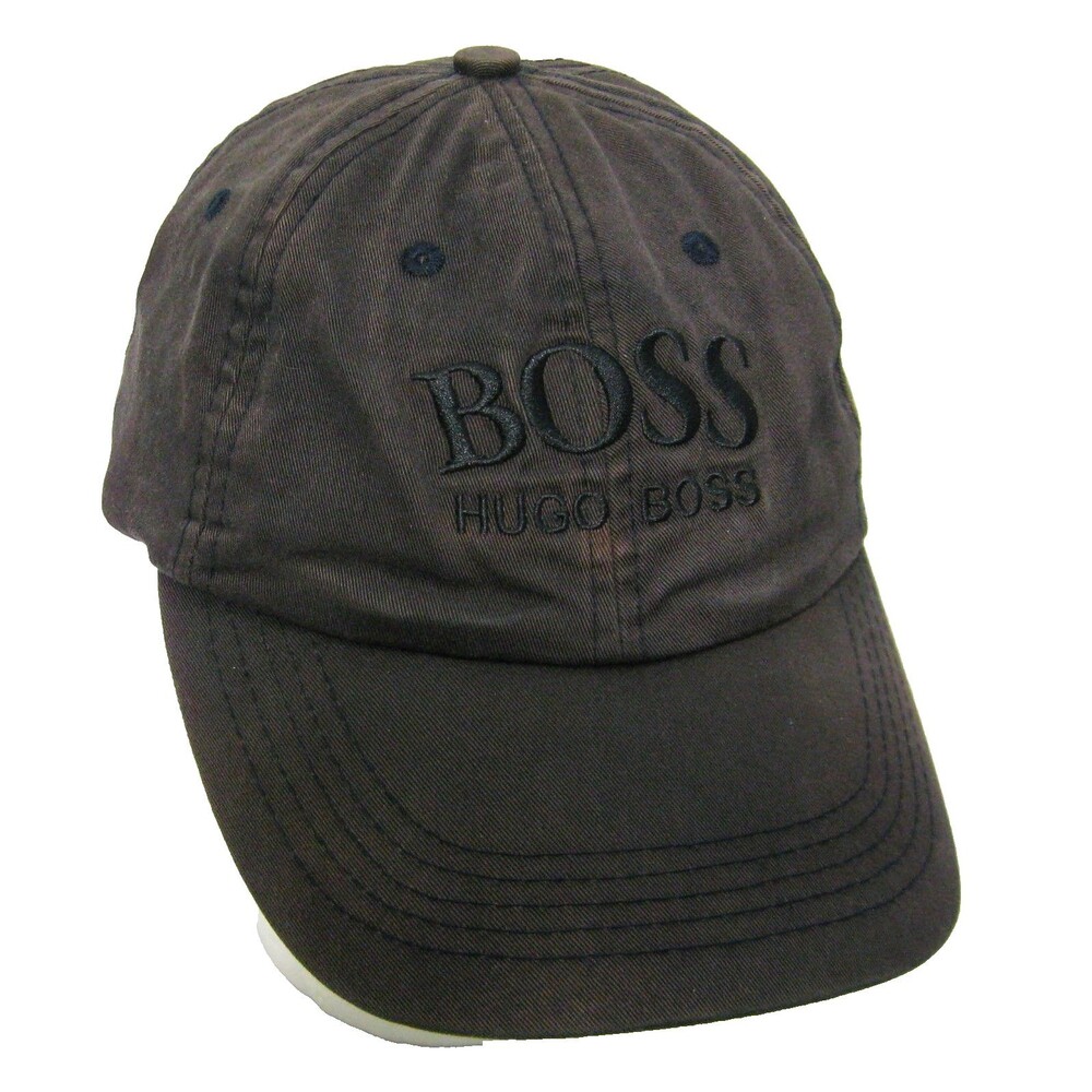 Hugo Boss Brown Baseball Cap Logo Hat Adult Adjustable 100% Cotton Golf